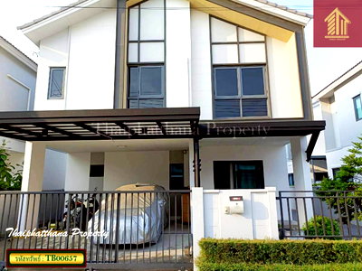 บ้านเดี่ยว ถนนกิ่งแก้ว : หมู่บ้านเซนส์ บางนา-สุวรรณภูมิ บ้านสวยสภาพใหม่ สไตล์สแกนดิเนเวียน ตกแต่งพร้อมเข้าอยู่