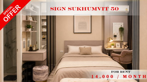 🔥🚆 Hot Deal For Rent 📌Sign Sukhumvit 50 Condominium (Line: @rent2022) | Near BTS On Nut  ✨Great Value | Ready to Move In! ✨  📌 Ref Code: A11527