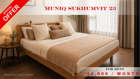 “} ❤️‍🔥🚆 Exclusive Unit For Rent 📌 MUNIQ Sukhumvit 23 (Line: @rent2022) | Near BTS Asoke & MRT Sukhumvit  ✨ Ready to Move In ✨  📌 Ref Code: A