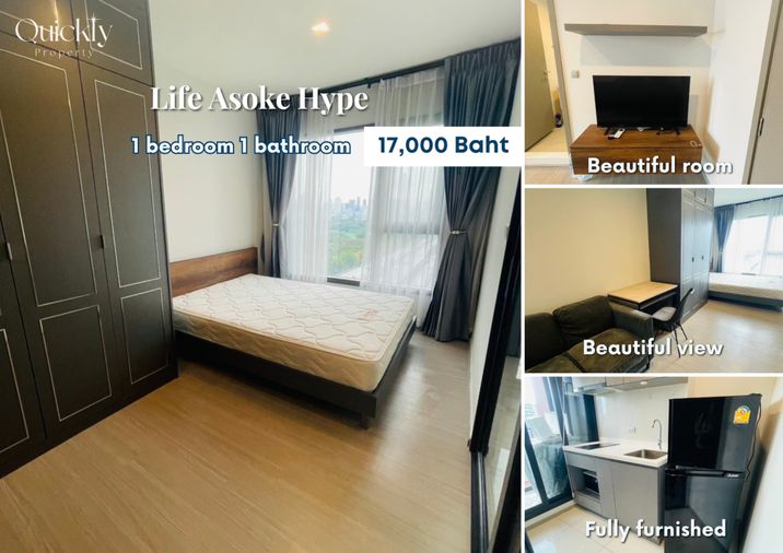Life Asoke Hype | ราคา 17,000 บาท | ห้องสวย ทำเลดี เฟอร์นิเจอร์ครบ พร้อมอยู่