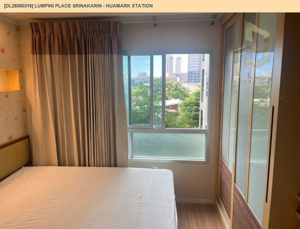 รูป DL26060316 ให้เช่าคอนโด ลุมพินี เพลส ศรีนครินทร์ - หัวหมาก สเตชัน (Lumpini Place Srinakarin - Huamark Station) ใกล้ ARL หัวหมาก พร้อมเข้าอยู่ โทรด่วน 0638692663 LineID @952jdxxk - รูปที่ 4/5