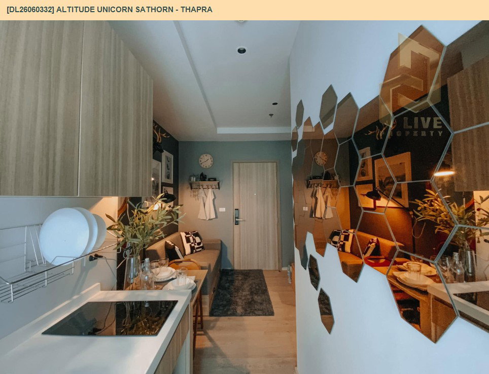 รูป DL26060332 ให้เช่าคอนโด อัลติจูด ยูนิคอร์น สาทร - ท่าพระ (Altitude Unicorn Sathorn - Thapra) ใกล้ BTS ตลาดพลู พร้อมเข้าอยู่ โทรด่วน 0614453194 LineID @952jdxxk - รูปที่ 10/11