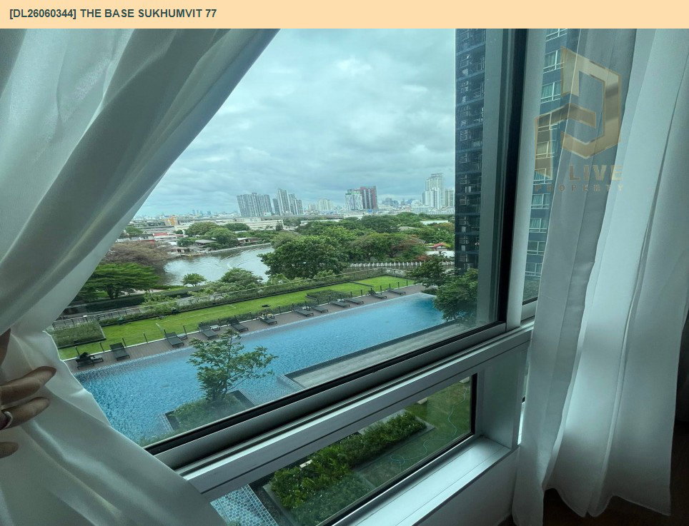 รูป DL26060344 ให้เช่าคอนโด เดอะ เบส สุขุมวิท 77 (The Base Sukhumvit 77) ใกล้ BTS อ่อนนุช พร้อมเข้าอยู่ โทรด่วน 0614453194 LineID @952jdxxk - รูปที่ 7/7