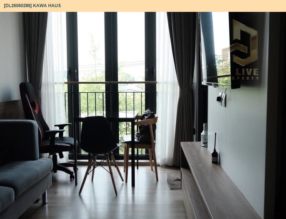 รูป DL26060286 ให้เช่าคอนโด คาวะ เฮาส์ (KAWA HAUS) ใกล้ BTS อ่อนนุช พร้อมเข้าอยู่ โทรด่วน 0653619502 LineID @952jdxxk - รูปที่ 2/5