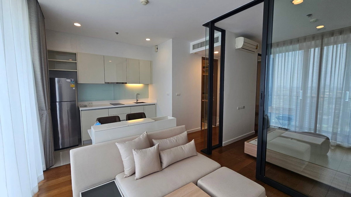 รูป  ปล่อยเช่าคอนโดไบร์ท วงเวียนใหญ่  ชั้น 20 ห้องหันไปทางทิศตะวันตก  1 Bed / 1 Bathroon  ระเบียงแบบ Semi-Outdoor  - รูปที่ 2/9