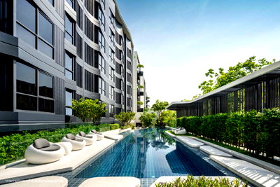 คอนโดให้เช่า : 💎 Great Value! Blu Sukhumvit 105 Condo for Rent  1 Bedroom | 1 Bathroom | 29 sq.m. 3rd Floor | Fully Furnished Only 10,000 THB/Month