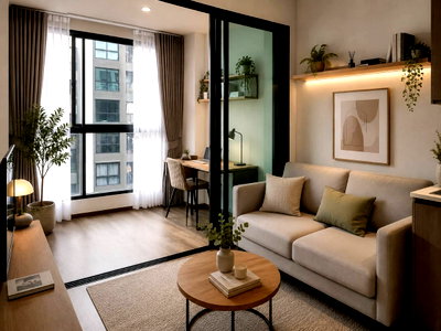 Condos for sale : ✅ Condo for sale, new room, never lived in, fully furnished, built-in, near BTS Chokchai 4 and MRT Sutthisan ✅ The Excel Ladprao-Sutthisan