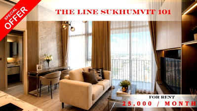 Condos for rent : 🍀🍀 Fully Furnished Condo for Rent 💝 📌 The Line Sukhumvit 101 (Line ID: @rent2022) 🚆 Near BTS Punnawithi ✨ Ready to Move In 🔖 Ref. A11564