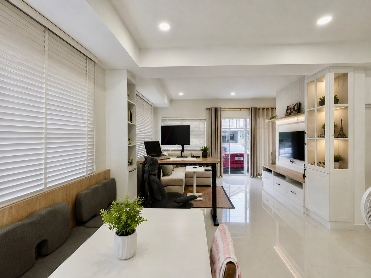 รูป ขายด่วน Townhome 2 ชั้น Indy Westgate | บ้านสวย ตกแต่งครบ Built-in ทั้งหลัง | ทำเลคลองบางไผ่–บางบัวทอง ใกล้ MRT คลองบางไผ่ - รูปที่ 8/33