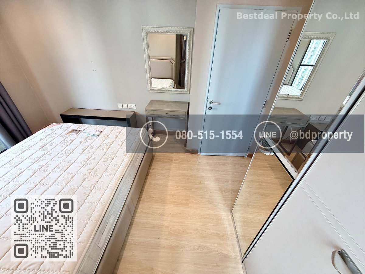 รูป Bestdeal ให้เช่าด่วนราคา 23,000/เดือนเท่านั้น  2 ห้องนอน 55 sqm. เฟอร์นิเจอร์และเครื่องใช้ไฟฟ้าครบพร้อมเข้าอยู่ ใกล้MRT และ เซ็นทรัลพระราม 9  - รูปที่ 9/17