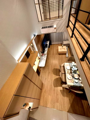 Condos for rent : Condo for rent "Culture Chula" 9rd floor 58 SQM Duplex 2 bedroom 1 bathroom close to BTS Sala Daeng 290 m.