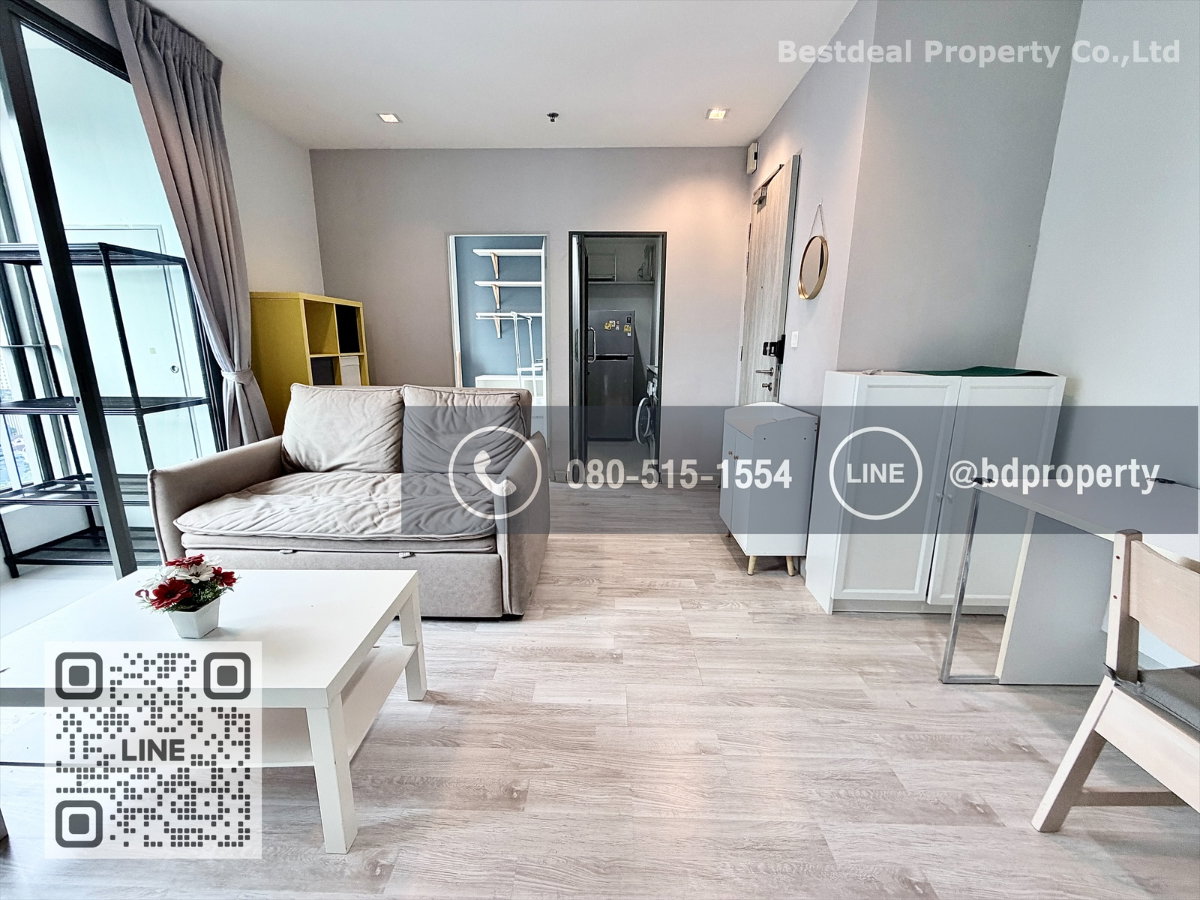 รูป Bestdeal ให้เช่าด่วน!!! 2 ห้องนอน ราคา 22,000 บาท/เดือน ห้องสวย Fully Furnished พร้อมเข้าอยู่ "IDEO MOBI RAMA 9" ใกล้MRTและเซ็นทรัลพระราม 9 - รูปที่ 3/16