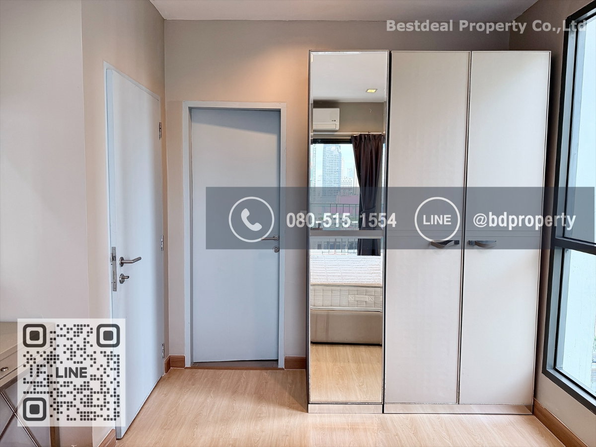 รูป Bestdeal ให้เช่าด่วนราคา 23,000/เดือนเท่านั้น  2 ห้องนอน 55 sqm. เฟอร์นิเจอร์และเครื่องใช้ไฟฟ้าครบพร้อมเข้าอยู่ ใกล้MRT และ เซ็นทรัลพระราม 9  - รูปที่ 8/17