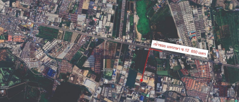 picture Land for sale, leveled and ready for construction. Beautiful plot, prime location in Phraeksa Soi 12, Samut Prakan Province. - 3/6