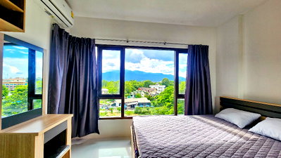 Condos for rent Hospital Kawila Chiang Mai : Fully Furnished Mountain View Condo For rent – Only THB 9,000 Near Changklan Chiangmai