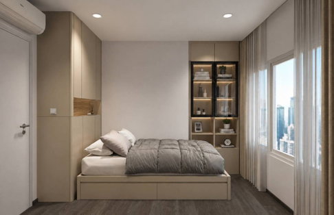 The Room Rama 4【𝐑𝐄𝐍𝐓】🔥Warm-toned room in Modern Natural style🔥 Contact Line ID: @hacondo