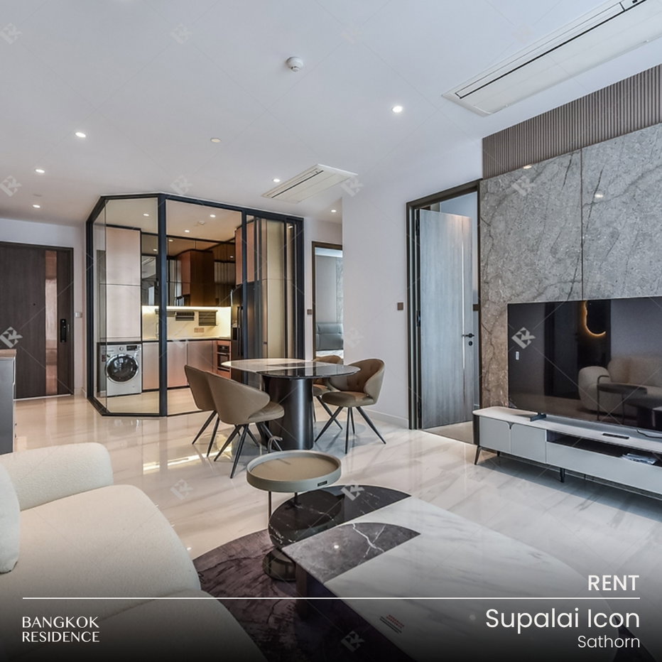 รูป เช่าคอนโด 💎 Supalai Icon Sathorn 3นอน 110ตรม 115k 🌊 ห้องกว้าง วิวเมือง & สระน้ำ ใกล้ BTS ช่องนนทรี - รูปที่ 1/12