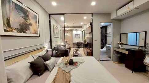 Condo for RENT : One 9 Five   𝐒𝐢𝐳𝐞 : 36 sqm.  1 Bed /1 Bath / City View  𝐅𝐥𝐨𝐨𝐫 :  31st  Building : B  Fully furnished