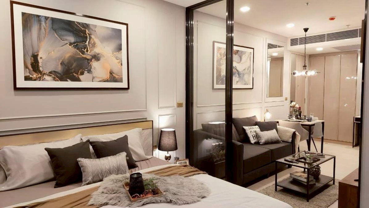 picture Condo for RENT : One 9 Five 𝐒𝐢𝐳𝐞 : 36 sqm. 1 Bed /1 Bath / City View 𝐅𝐥𝐨𝐨𝐫 : 31st Building : B Fully furnished - 9/11