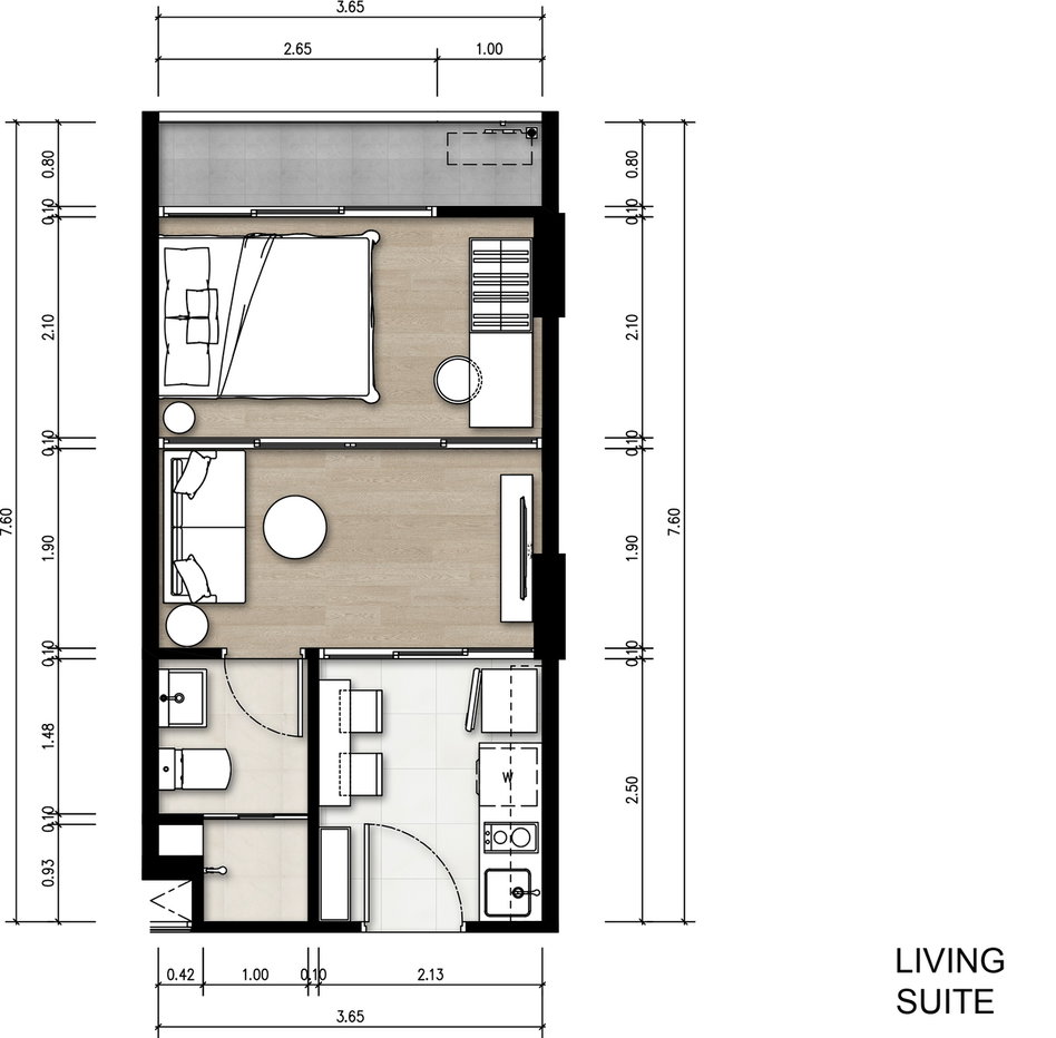 รูป Modern & Cozy Condo for Rent at The Origin Kathu - Patong - รูปที่ 5/5