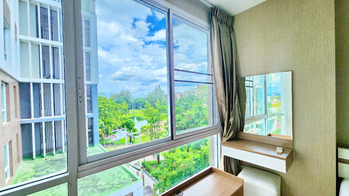 รูป คอนโด ให้เช่า ใกล้ รพ. เชียงใหม่ เพียง 300 ม.ห้องมุม 34 ตรม. วิวสนามกอล์ฟ เฟอร์ครบ พร้อมอยู่ฟิตเนส สระว่ายน้ำ @One Plus สวนดอก 5  - รูปที่ 6/17