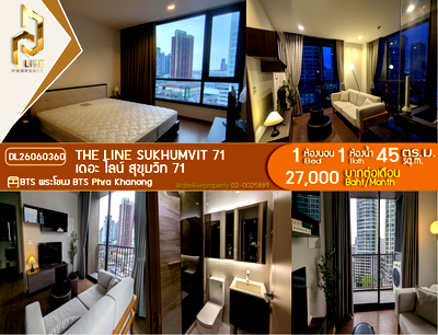 คอนโดให้เช่า : DL26060360 ให้เช่าคอนโด เดอะ ไลน์ สุขุมวิท 71 (THE LINE Sukhumvit 71) ใกล้ BTS พระโขนง พร้อมเข้าอยู่ โทรด่วน 0614453194 LineID @952jdxxk