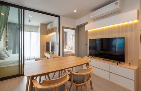 Life asoke rama9 ☎️2 bed 1 bath ‼️25k/month ‼️38 floor NOW AVAILABLE 🔆✅