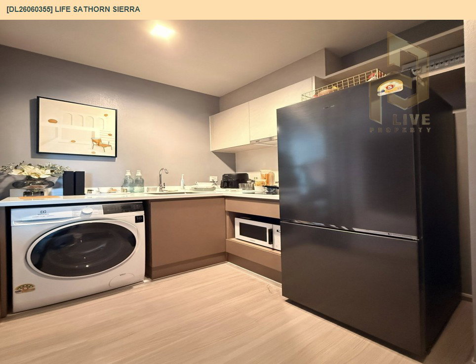 รูป DL26060355 ให้เช่าคอนโด ไลฟ์ สาทร เซียร์รา (Life Sathorn Sierra) ใกล้ BTS ตลาดพลู พร้อมเข้าอยู่ โทรด่วน 0638692663 LineID @952jdxxk - รูปที่ 6/8