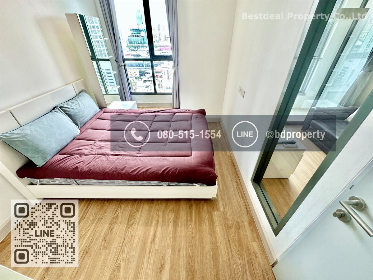 รูป Bestdeal ให้เช่า 1 ห้องนอน 31ตรม.ราคา 15,000/เดือนเท่านั้น เฟอร์นิเจอร์และเครื่องใช้ไฟฟ้าครบ“IDEO MOBI RAMA 9” ใกล้MRT และ เซ็นทรัลพระราม 9 - รูปที่ 5/12