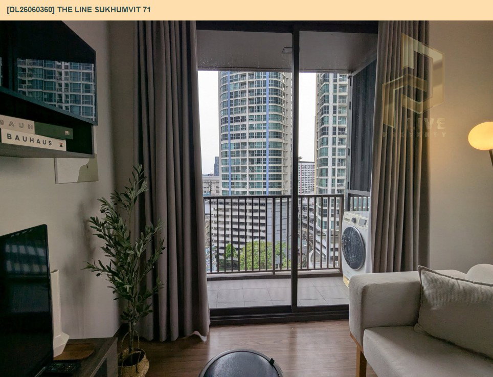 รูป DL26060360 ให้เช่าคอนโด เดอะ ไลน์ สุขุมวิท 71 (THE LINE Sukhumvit 71) ใกล้ BTS พระโขนง พร้อมเข้าอยู่ โทรด่วน 0653619502 LineID @952jdxxk - รูปที่ 6/6