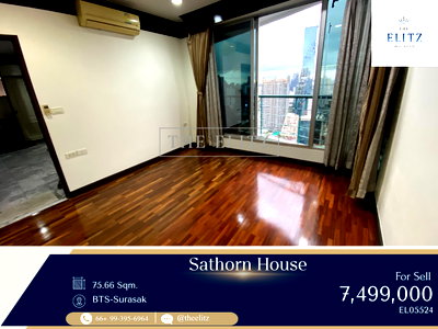 Condos for sale : ✨Perfect for families! Spacious layout at Sathorn House, located next to BTS Surasak & Bangkok’s top elite schools. Exceptional value in Sathorn✨