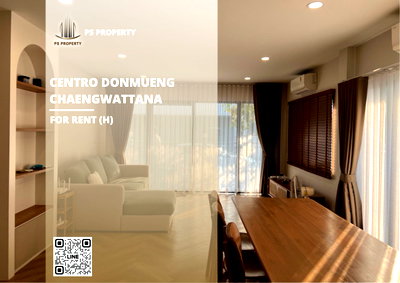 Houses for rent Save one Go Srisamarn : Detached house for rent 🔥 Centro Donmueng-Chaengwattana 🔥 4 bedrooms, 4 bathrooms, fully furnished and equipped with appliances.
