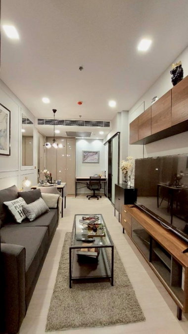 picture Condo for RENT : One 9 Five 𝐒𝐢𝐳𝐞 : 36 sqm. 1 Bed /1 Bath / City View 𝐅𝐥𝐨𝐨𝐫 : 31st Building : B Fully furnished - 4/11