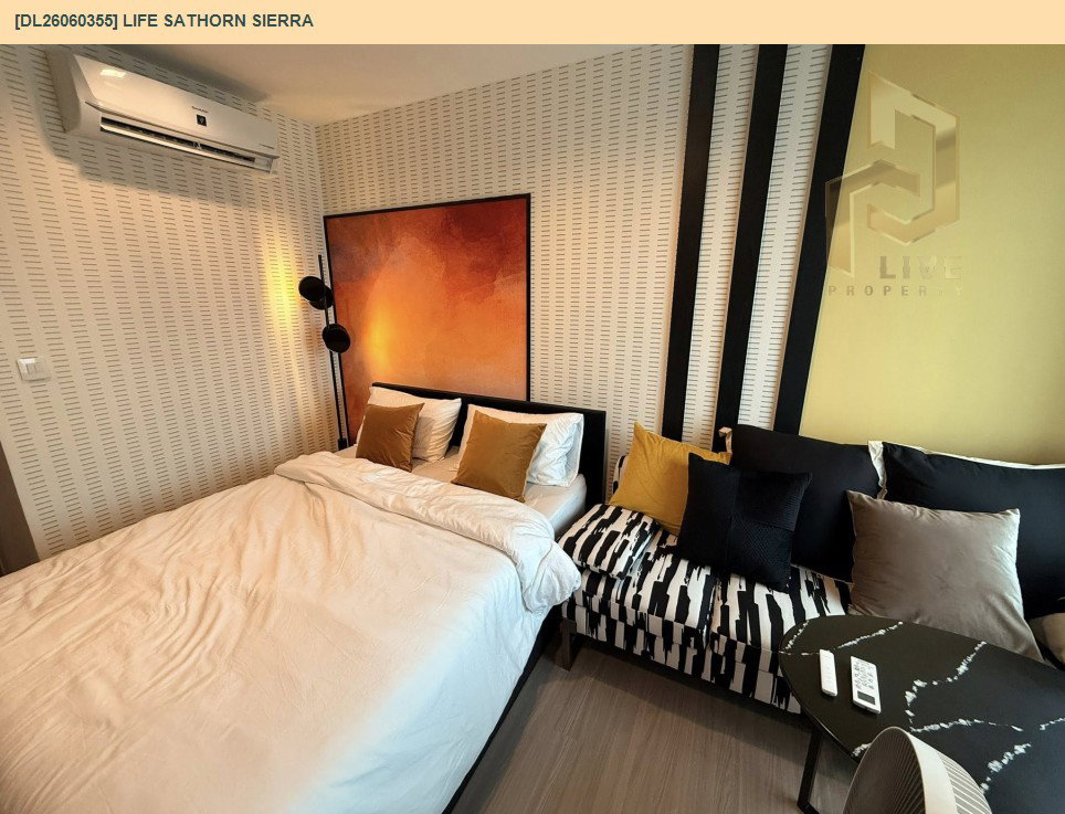 รูป DL26060355 ให้เช่าคอนโด ไลฟ์ สาทร เซียร์รา (Life Sathorn Sierra) ใกล้ BTS ตลาดพลู พร้อมเข้าอยู่ โทรด่วน 0638692663 LineID @952jdxxk - รูปที่ 3/8