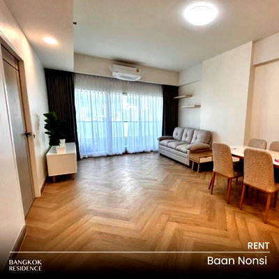 คอนโดให้เช่า : เช่าคอนโด 🌙 Baan Nonsi 2นอน 80ตร.ม. 42k 🌟 ห้องสวย เฟอร์ครบ มีระเบียงกว้าง 