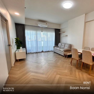 เช่าคอนโด 🌙 Baan Nonsi 2นอน 80ตร.ม. 42k 🌟 ห้องสวย เฟอร์ครบ มีระเบียงกว้าง