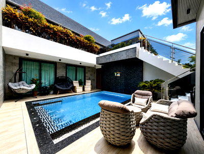 Houses for sale Bang Lamung Chonburi : Luxury Pool Villa for Sale Thung Klom East Pattaya