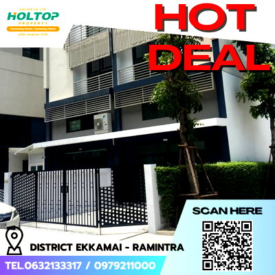 Twin houses for rent Bangkok : #E867💕080669 Home Office for Rent, DISTRICT Ekkamai - Ramintra