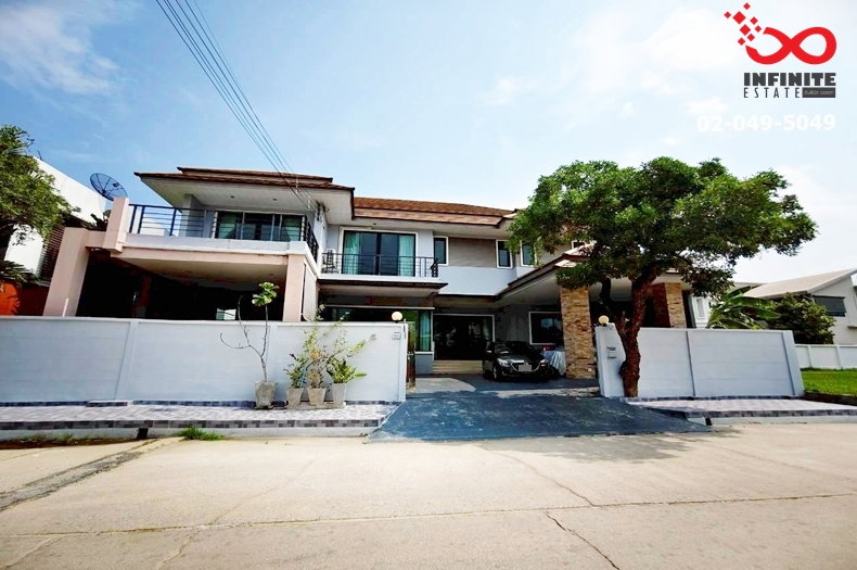 ขายบ้านเดี่ยว : ขายบ้านเดี่ยว 2 ชั้น ม.วินด์มิลล์ พาร์ค บางนา-ตราด กิ่งแก้ว สมุทรปราการ ใกล้สนามบิน บรรยากาศร่มรื่น
