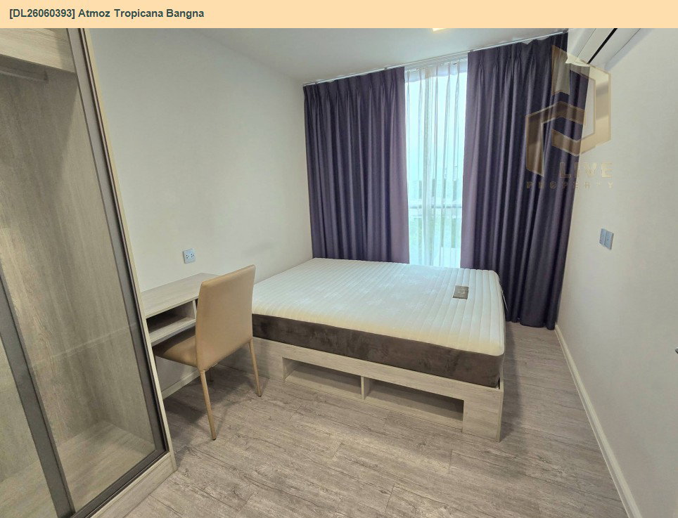รูป DL26060393 ให้เช่าคอนโด แอทโมซ ทรอปิคาน่า บางนา (Atmoz Tropicana Bangna) ใกล้ - พร้อมเข้าอยู่ โทรด่วน 0614453194 LineID @952jdxxk - รูปที่ 5/13