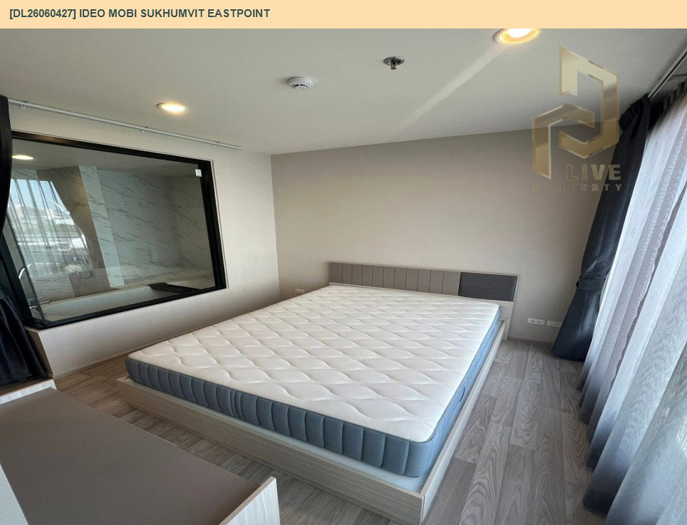 รูป DL26060427 ขายคอนโด ไอดีโอ โมบิ สุขุมวิท อีสต์พอยท์ (IDEO Mobi Sukhumvit Eastpoint) ใกล้ BTS บางนา พร้อมเข้าอยู่ โทรด่วน 0638692663 LineID @952jdxxk - รูปที่ 9/12