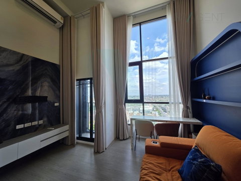 For Rent Condo ORIGIN PLUG & PLAY RAMKHAMHAENG TRIPLE STATION Building 1, Floor 17,Duplex, Room size 39 sqm