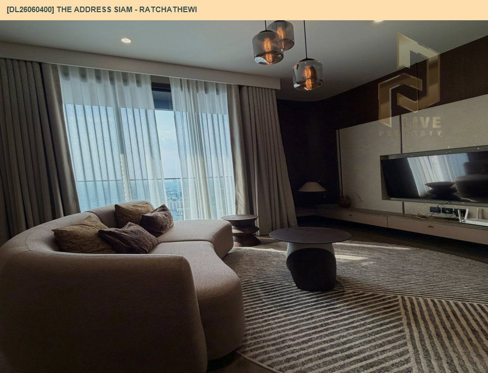 รูป DL26060400 ให้เช่าคอนโด ดิ แอดเดรส สยาม - ราชเทวี (THE ADDRESS SIAM - RATCHATHEWI) ใกล้ BTS ราชเทวี พร้อมเข้าอยู่ โทรด่วน 0653619502 LineID @952jdxxk - รูปที่ 2/10