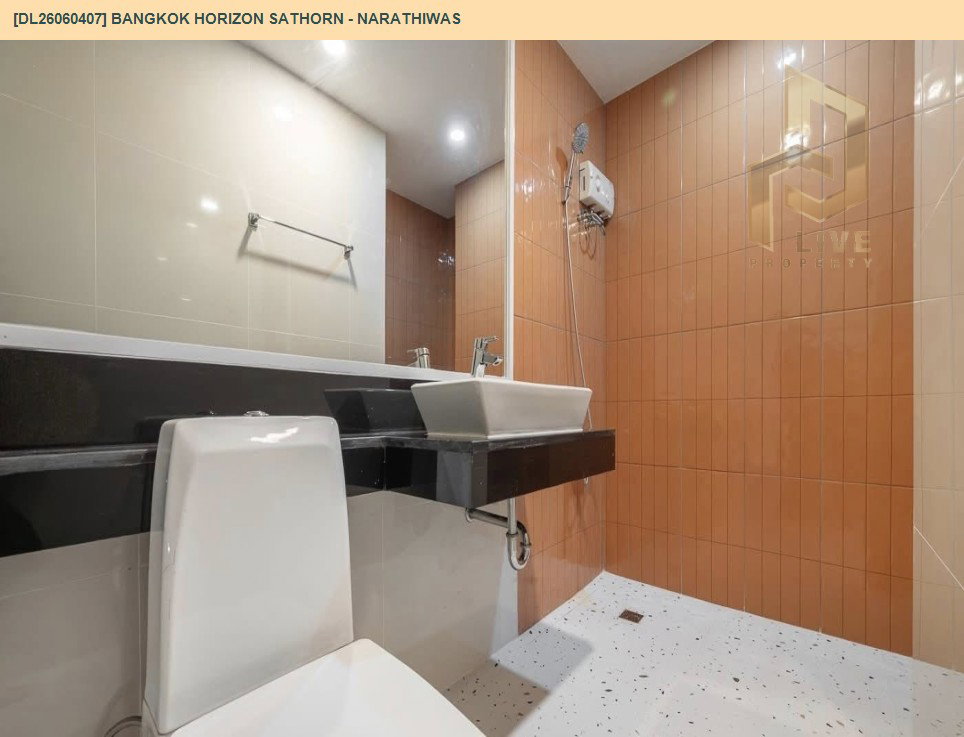 รูป DL26060407 ขายคอนโด แบงค์คอก ฮอไรซอน สาทร - นราธิวาส (Bangkok Horizon Sathorn - Narathiwas) ใกล้ BTS ช่องนนทรี พร้อมเข้าอยู่ โทรด่วน 0653619502 LineID @952jdxxk - รูปที่ 14/14