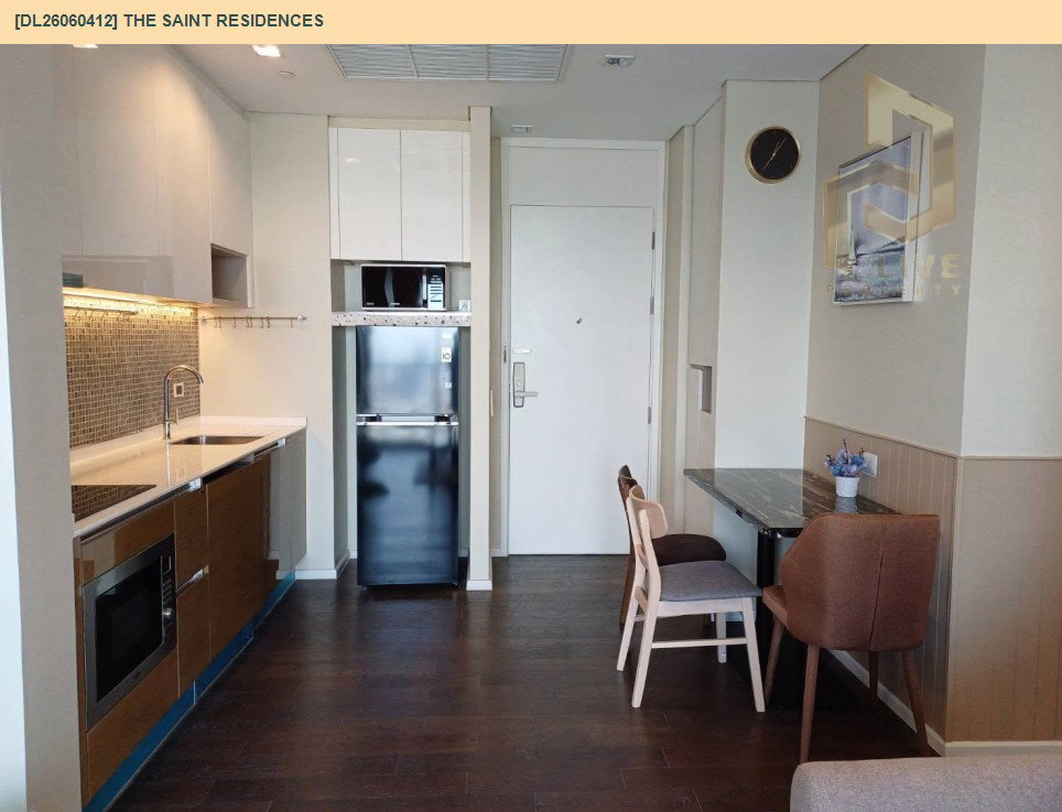 รูป DL26060412 ให้เช่าคอนโด เดอะ เซนต์ เรสซิเดนซ์ (The Saint Residences) ใกล้ MRT พหลโยธิน พร้อมเข้าอยู่ โทรด่วน 0614453194 LineID @952jdxxk - รูปที่ 2/5