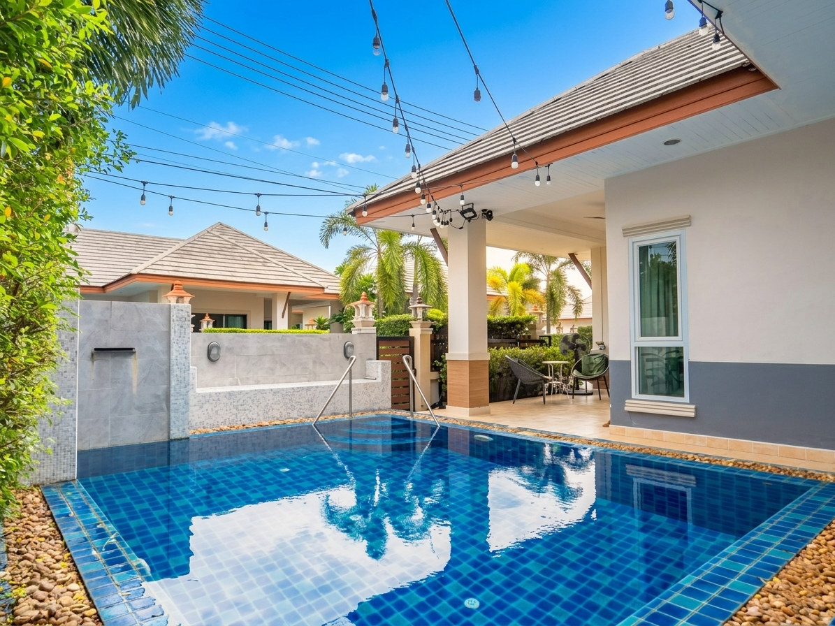 picture Private Pool Villa for Rent Huai Yai Fully Furnished - 8/9