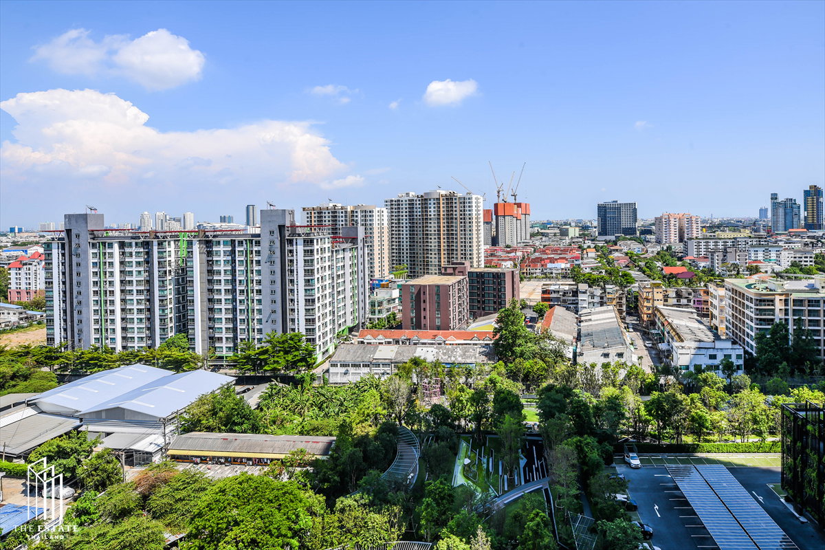 รูป For rent Whizdom Connect แต่งลอฟท์อบอุ่นด้วยผนังอิฐและเฟอร์นิเจอร์ไม้ คุมโทนสไตล์เอิร์ธโทนละมุนตาได้วิวสวนธรรมชาติ @17,000 Baht - รูปที่ 4/10