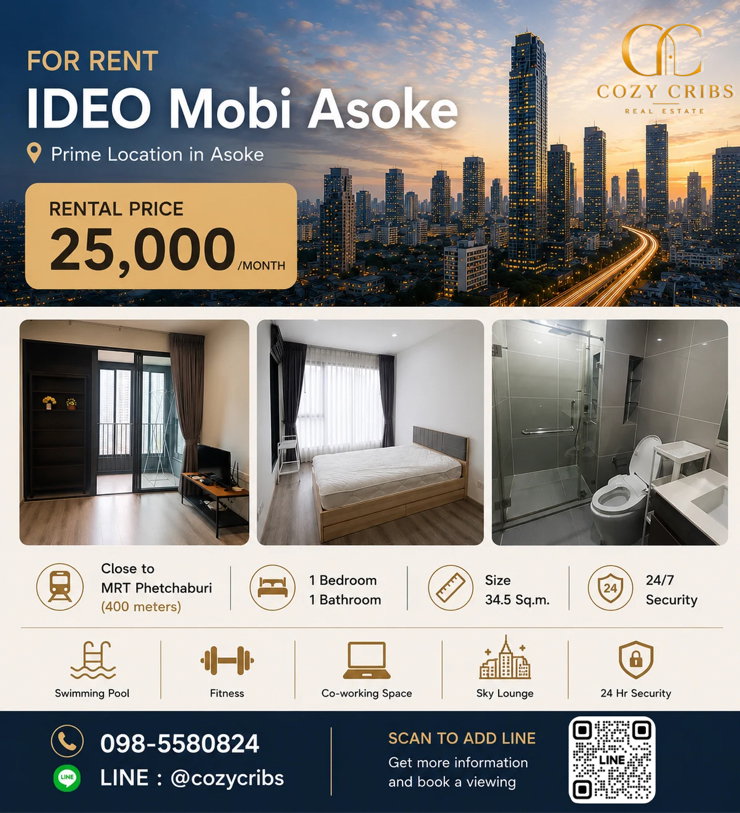 picture 🏙️For rent IDEO Mobi Asoke ✨ - 1/6