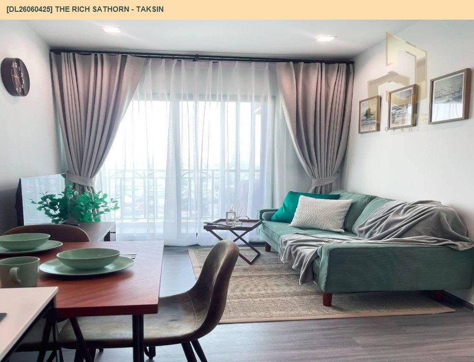 รูป DL26060425 ให้เช่าคอนโด เดอะริช สาทร - ตากสิน (The Rich Sathorn - Taksin) ใกล้ BTS วงเวียนใหญ่ พร้อมเข้าอยู่ โทรด่วน 0638692663 LineID @952jdxxk - รูปที่ 3/13