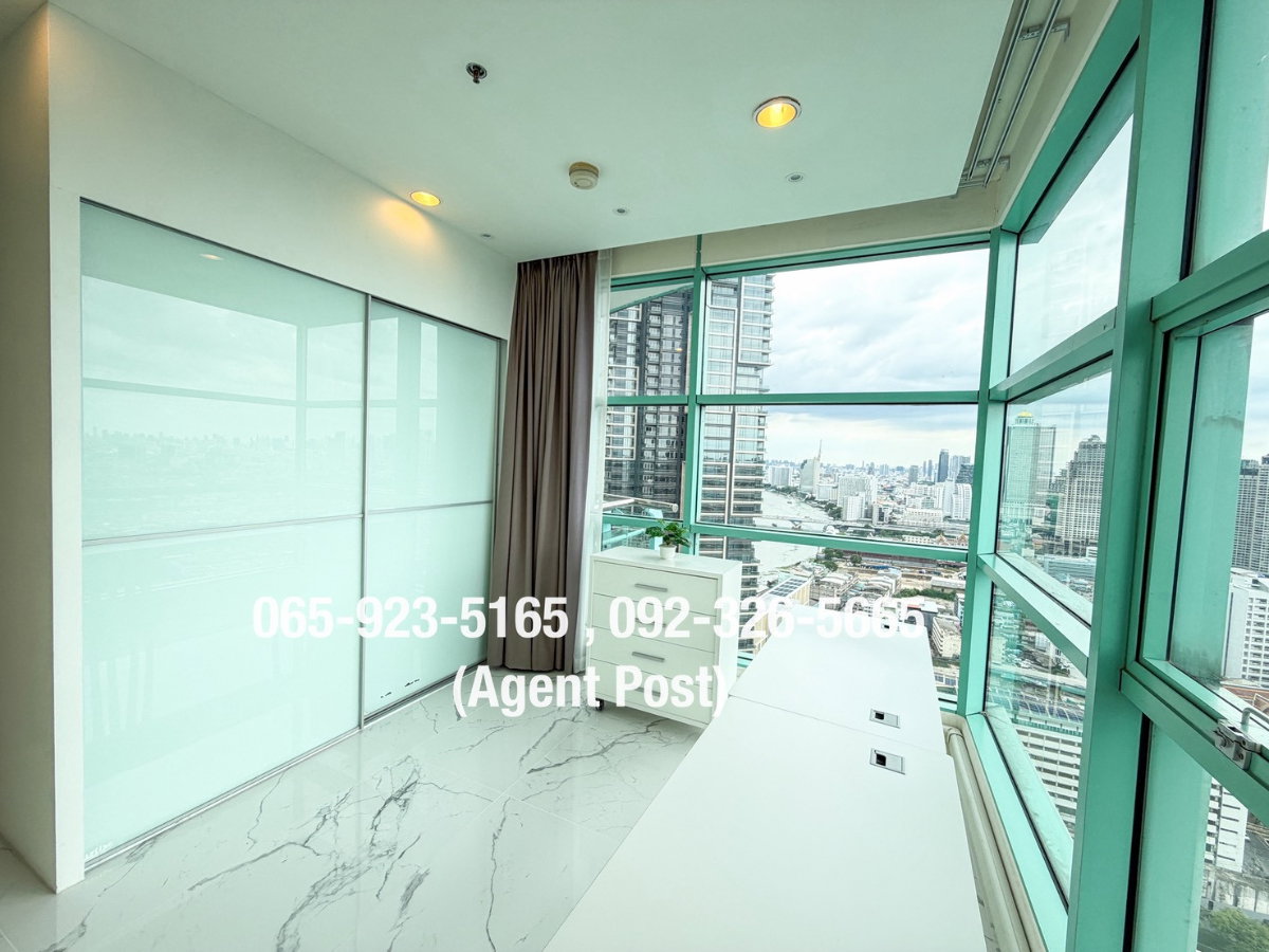 รูป 3ห้องนอน- Chatrium Riverside Condominium วิวแม่น้ำ พร้อมเข้าอยู่ (180k/month) - รูปที่ 5/15